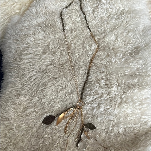 Boho Multi-Color Leaf Pendant Necklace - Picture 2 of 5